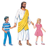 Jesus Standing with 2 Children